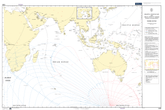 British Admiralty Nautical Chart 5385: Magnetic Variation and Annual Rates of Change - Indian Ocean